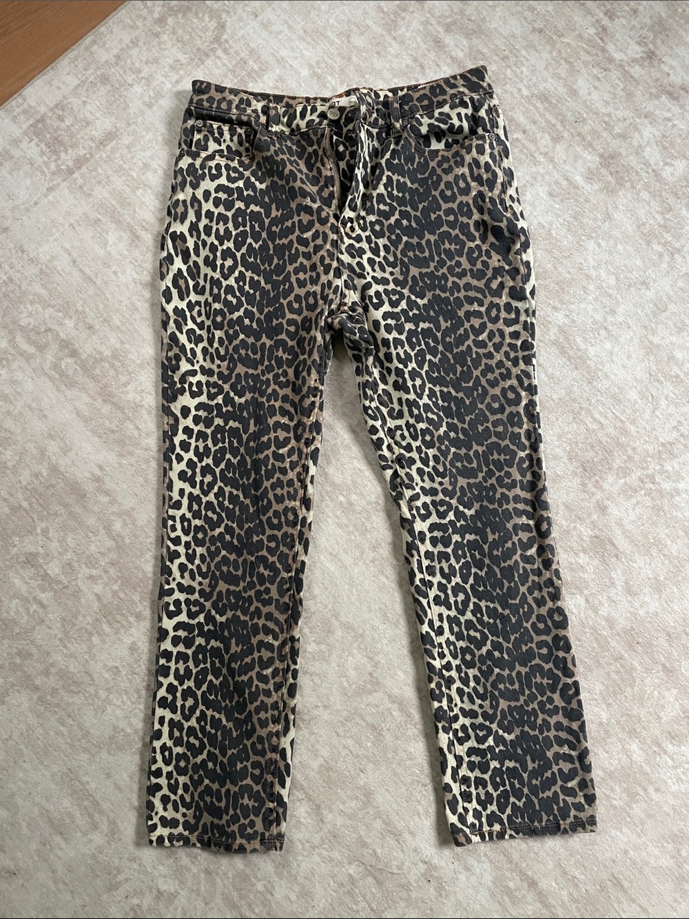 OAT New York Leopard Print Womens Jeans size 10